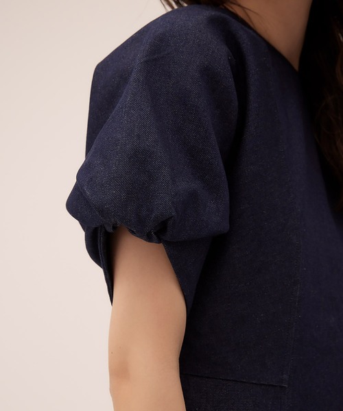 RANDEBOO（ランデブー）の「Denim minimal puff OP（ワンピース