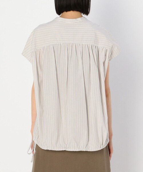 nicholson and nicholson（ニコルソンアンドニコルソン）の「【nicholson and nicholson】フレンチスリーブ ドローストリングブラウス STRIPE WOMEN（シャツ/ブラウス・レディース・ブルー系その他5/ホワイト系その他・38）」の18枚目の写真