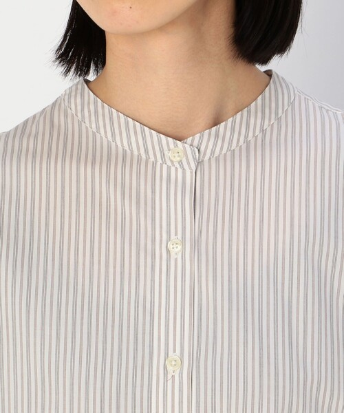 nicholson and nicholson（ニコルソンアンドニコルソン）の「【nicholson and nicholson】フレンチスリーブ ドローストリングブラウス STRIPE WOMEN（シャツ/ブラウス・レディース・ブルー系その他5/ホワイト系その他・38）」の19枚目の写真