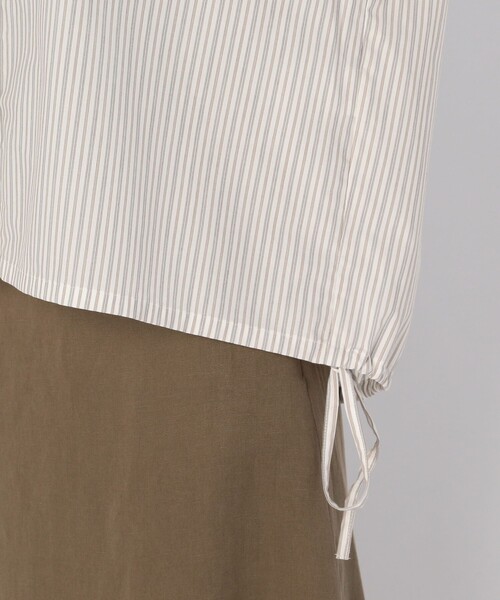 nicholson and nicholson（ニコルソンアンドニコルソン）の「【nicholson and nicholson】フレンチスリーブ ドローストリングブラウス STRIPE WOMEN（シャツ/ブラウス・レディース・ブルー系その他5/ホワイト系その他・38）」の21枚目の写真