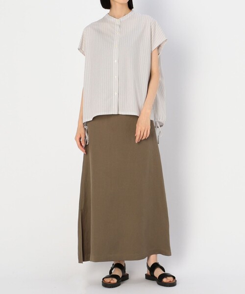 nicholson and nicholson（ニコルソンアンドニコルソン）の「【nicholson and nicholson】フレンチスリーブ ドローストリングブラウス STRIPE WOMEN（シャツ/ブラウス・レディース・ブルー系その他5/ホワイト系その他・38）」の22枚目の写真