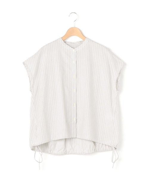 nicholson and nicholson（ニコルソンアンドニコルソン）の「【nicholson and nicholson】フレンチスリーブ ドローストリングブラウス STRIPE WOMEN（シャツ/ブラウス・レディース・ブルー系その他5/ホワイト系その他・38）」の12枚目の写真