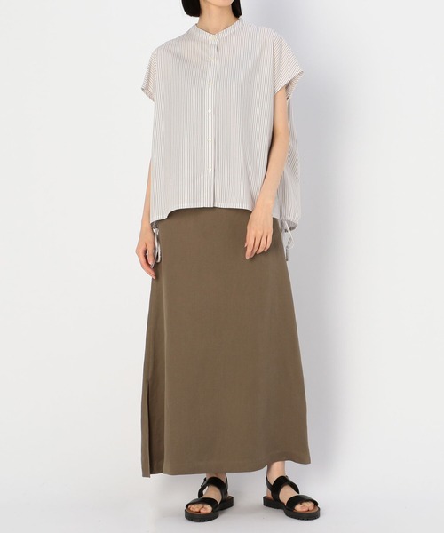 nicholson and nicholson（ニコルソンアンドニコルソン）の「【nicholson and nicholson】フレンチスリーブ ドローストリングブラウス STRIPE WOMEN（シャツ/ブラウス・レディース・ブルー系その他5/ホワイト系その他・38）」の11枚目の写真