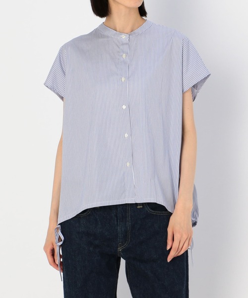 nicholson and nicholson（ニコルソンアンドニコルソン）の「【nicholson and nicholson】フレンチスリーブ ドローストリングブラウス STRIPE WOMEN（シャツ/ブラウス・レディース・ブルー系その他5/ホワイト系その他・38）」の13枚目の写真