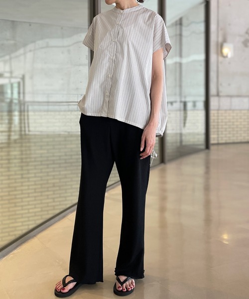 nicholson and nicholson（ニコルソンアンドニコルソン）の「【nicholson and nicholson】フレンチスリーブ ドローストリングブラウス STRIPE WOMEN（シャツ/ブラウス・レディース・ブルー系その他5/ホワイト系その他・38）」の15枚目の写真