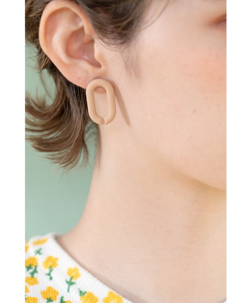 CHACO (FLOWER ACCESSORY)(チャコ)の「CHACO/Oピアス(ピアス(両耳用)・レディース・ベージュ/ブラウン・FREE)」の7枚目の写真
