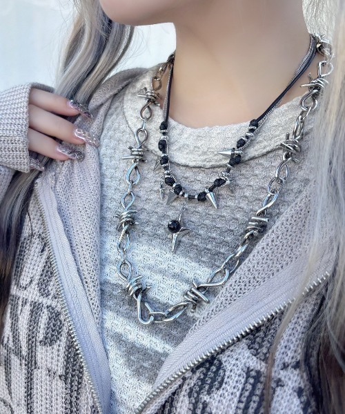 Never mind the XU】barbed wire necklace / 【ネバーマインド