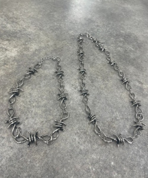 XU(エックスユー)の「【Never mind the XU】barbed wire necklace / 【ネバーマインド ザ エックスユー】バーブドワイヤーネックレスブレスレットウォレットチェーンシルバーネックレス(ネックレス・メンズ・シルバー系1/シルバー系2・SMALL/LARGE)」の17枚目の写真