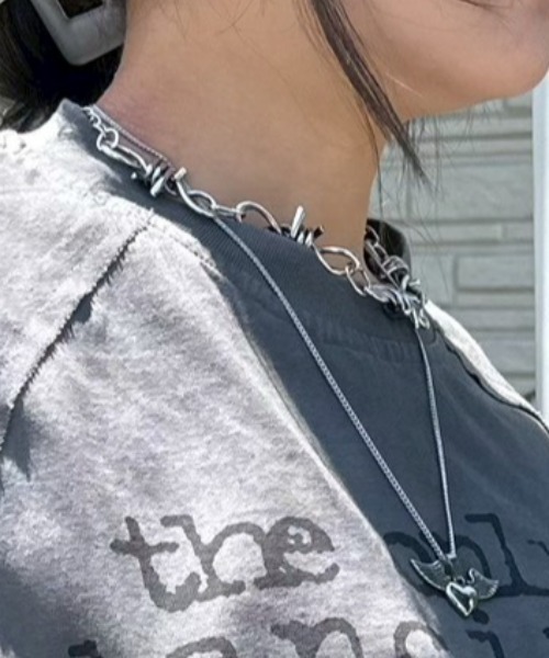 XU(エックスユー)の「【Never mind the XU】barbed wire necklace / 【ネバーマインド ザ エックスユー】バーブドワイヤーネックレスブレスレットウォレットチェーンシルバーネックレス(ネックレス・メンズ・シルバー系1/シルバー系2・SMALL/LARGE)」の18枚目の写真