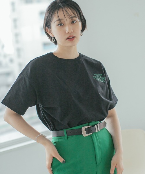 PAGEBOY（ページボーイ）の「ヴィンテージロゴTシャツ（Tシャツ/カットソー・レディース・ブラック/オフホワイト/オートミール・FREE）」の2枚目の写真