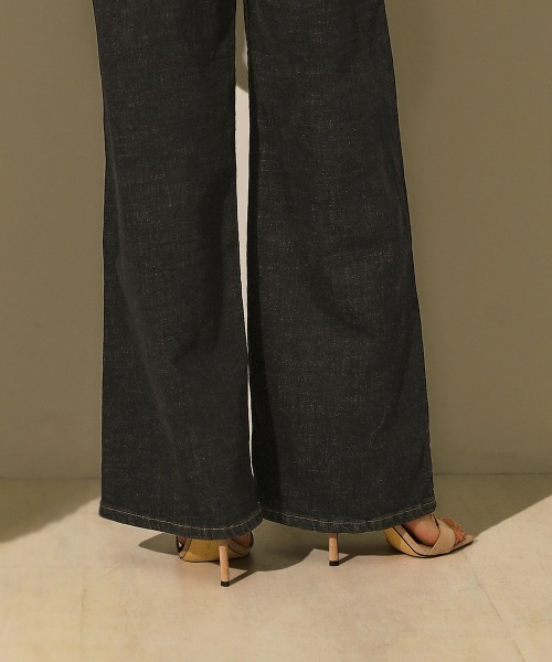 Bou Jeloud（ブージュルード）の「ハイウエストワイドデニム（デニムパンツ・レディース・インディゴブルー/ブラック・38/40/36）」の10枚目の写真