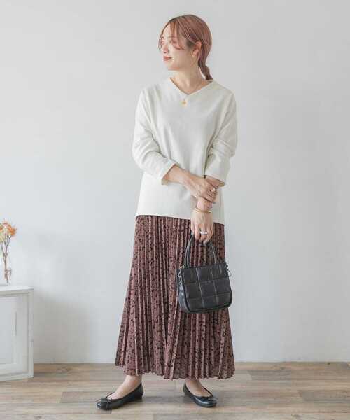 ITEMS URBANRESEARCH（アイテムズ アーバンリサーチ）の「レオパードプリーツスカート（スカート・レディース・ブラウン/ベージュ/ブラック・FREE）」の7枚目の写真