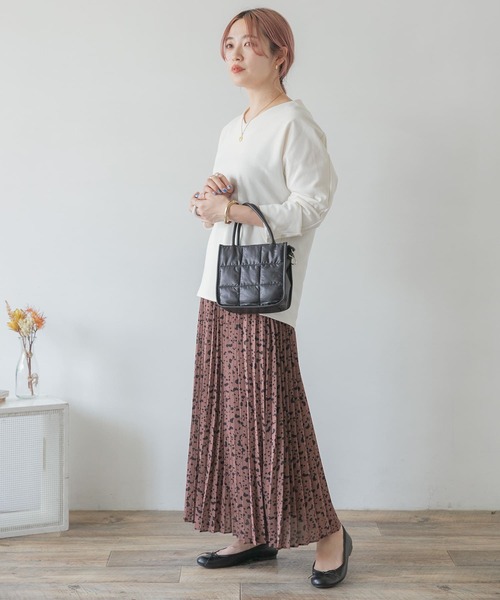 ITEMS URBANRESEARCH（アイテムズ アーバンリサーチ）の「レオパードプリーツスカート（スカート・レディース・ブラウン/ベージュ/ブラック・FREE）」の8枚目の写真