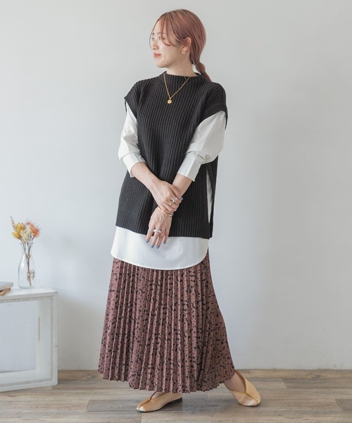 ITEMS URBANRESEARCH（アイテムズ アーバンリサーチ）の「レオパードプリーツスカート（スカート・レディース・ブラウン/ベージュ/ブラック・FREE）」の10枚目の写真