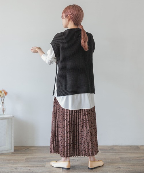 ITEMS URBANRESEARCH（アイテムズ アーバンリサーチ）の「レオパードプリーツスカート（スカート・レディース・ブラウン/ベージュ/ブラック・FREE）」の11枚目の写真