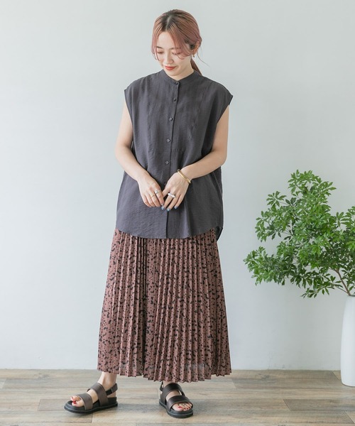 ITEMS URBANRESEARCH（アイテムズ アーバンリサーチ）の「レオパードプリーツスカート（スカート・レディース・ブラウン/ベージュ/ブラック・FREE）」の12枚目の写真