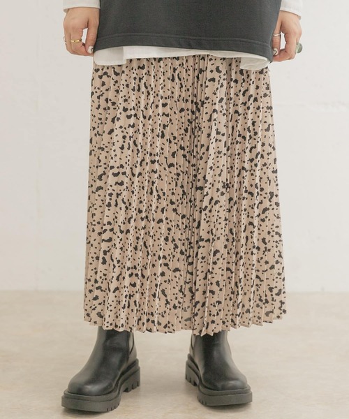 ITEMS URBANRESEARCH（アイテムズ アーバンリサーチ）の「レオパードプリーツスカート（スカート・レディース・ブラウン/ベージュ/ブラック・FREE）」の18枚目の写真