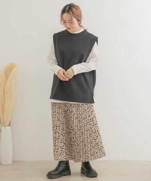 ITEMS URBANRESEARCH（アイテムズ アーバンリサーチ）の「レオパードプリーツスカート（スカート・レディース・ブラウン/ベージュ/ブラック・FREE）」の19枚目の写真