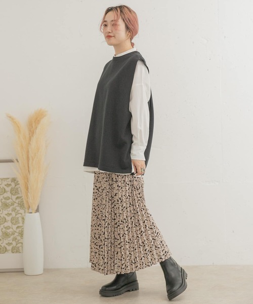 ITEMS URBANRESEARCH（アイテムズ アーバンリサーチ）の「レオパードプリーツスカート（スカート・レディース・ブラウン/ベージュ/ブラック・FREE）」の20枚目の写真