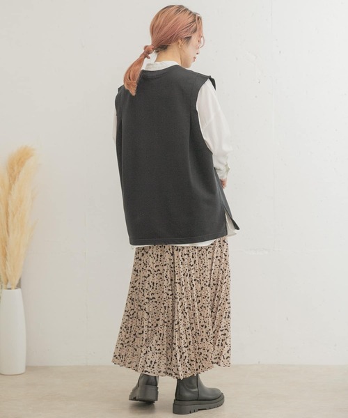 ITEMS URBANRESEARCH（アイテムズ アーバンリサーチ）の「レオパードプリーツスカート（スカート・レディース・ブラウン/ベージュ/ブラック・FREE）」の21枚目の写真