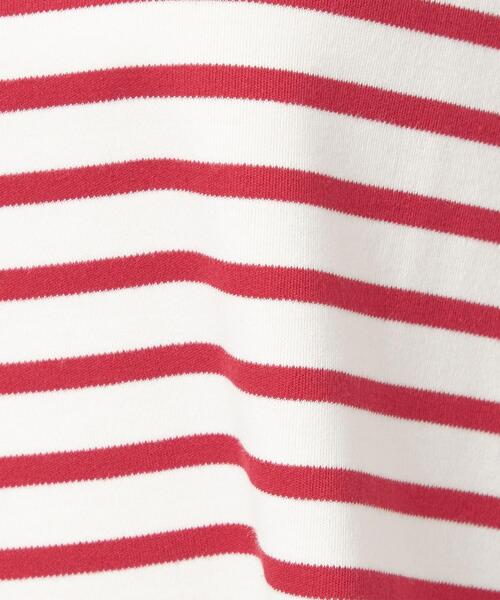 closet story（クローゼットストーリー）の「【WEB限定】＜closet story＞バスクボーダー ドルマン カットソー（Tシャツ/カットソー・レディース・ブラック/レッド/マスタード・FREE）」の7枚目の写真