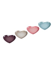 Le Creuset（ルクルーゼ）の「スフィア・ハート・プレート 17cm (4枚入り) フィグ/ローズクオーツ/ナツメグ/シーソルト（食器・メンズ）」