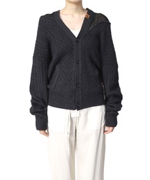 【Maison MIHARA YASUHIRO】 シースルーパネルカーディガン/See Through Panel Cardigan