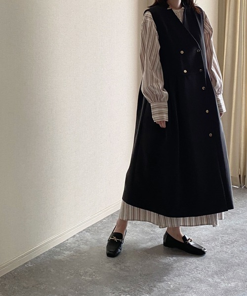 NICOLE CLUB(ニコル クラブ)の「【NICOLE CLUB】ノースリーブワンピース(ワンピース・レディース・ブラック/ブラウン・M)」の12枚目の写真