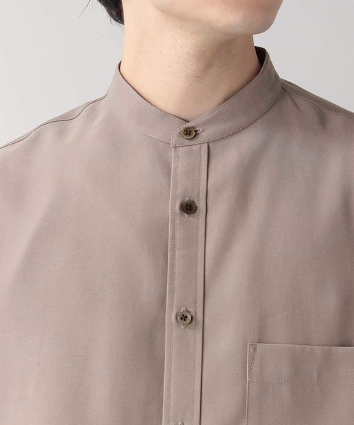 RAGEBLUE（レイジブルー）の「レーヨン/バンドカラーシャツ/959766（シャツ/ブラウス・メンズ・オフホワイト/ダークブラウン/ベージュ/ブルー・SMALL/MEDIUM/LARGE）」の11枚目の写真