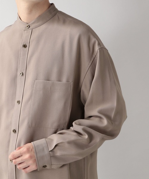 RAGEBLUE（レイジブルー）の「レーヨン/バンドカラーシャツ/959766（シャツ/ブラウス・メンズ・オフホワイト/ダークブラウン/ベージュ/ブルー・SMALL/MEDIUM/LARGE）」の13枚目の写真