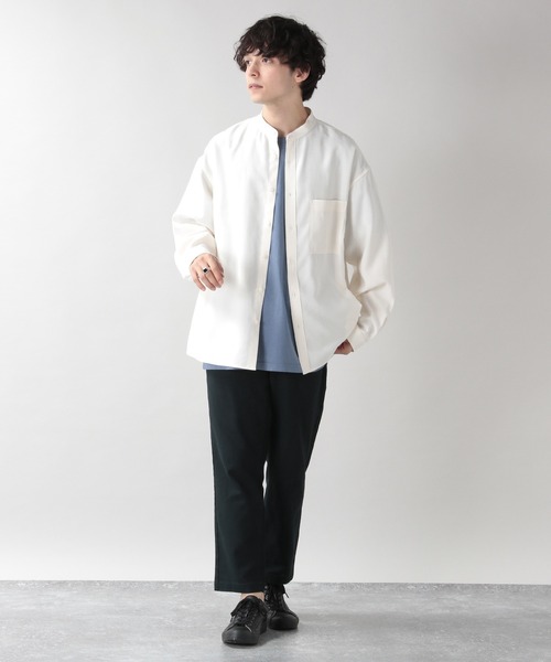 RAGEBLUE（レイジブルー）の「レーヨン/バンドカラーシャツ/959766（シャツ/ブラウス・メンズ・オフホワイト/ダークブラウン/ベージュ/ブルー・SMALL/MEDIUM/LARGE）」の17枚目の写真