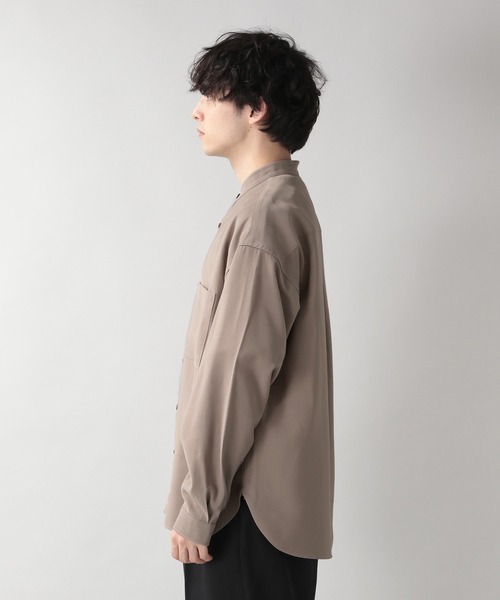 RAGEBLUE（レイジブルー）の「レーヨン/バンドカラーシャツ/959766（シャツ/ブラウス・メンズ・オフホワイト/ダークブラウン/ベージュ/ブルー・SMALL/MEDIUM/LARGE）」の15枚目の写真