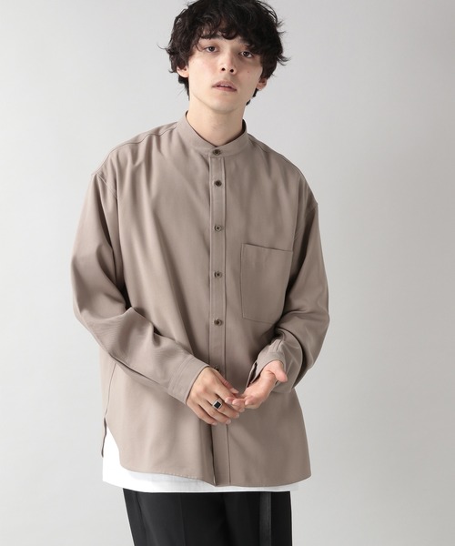 RAGEBLUE（レイジブルー）の「レーヨン/バンドカラーシャツ/959766（シャツ/ブラウス・メンズ・オフホワイト/ダークブラウン/ベージュ/ブルー・SMALL/MEDIUM/LARGE）」の20枚目の写真