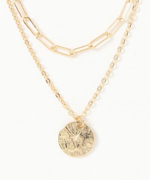 natural couture（ナチュラルクチュール）の「メタルプレートネックレス（ネックレス・レディース・ゴールド/シルバー・FREE）」の5枚目の写真