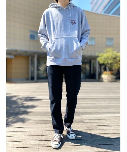 Nudie Jeans（ヌーディージーンズ）の「Franke Logo Hoodie パーカー（パーカー・メンズ・ブラック/グレー・MEDIUM/SMALL/LARGE/X-SMALL）」の5枚目の写真