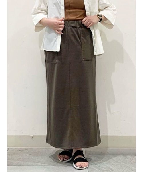 Lugnoncure（ルノンキュール）の「◎ポンチスカート（スカート・レディース・カーキ/ブラック/ベージュ・ﾌﾘ-）」の3枚目の写真