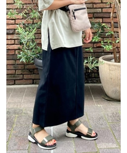 Lugnoncure（ルノンキュール）の「◎ポンチスカート（スカート・レディース・カーキ/ブラック/ベージュ・ﾌﾘ-）」の2枚目の写真