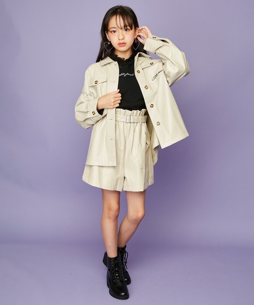 SISTER JENNI（SISTER JENNI）の「レースレイヤード風テレコトップス（Tシャツ/カットソー・キッズ・ブラック/ピンク/オフホワイト・160cm/140cm/150cm/130cm）」の10枚目の写真