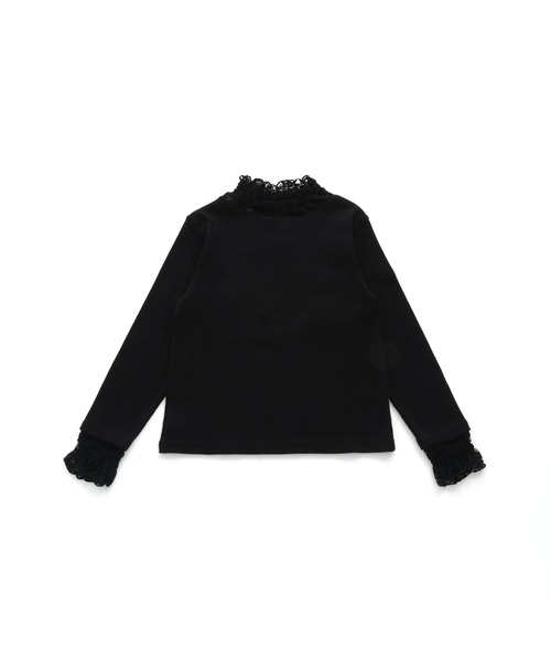 SISTER JENNI（SISTER JENNI）の「レースレイヤード風テレコトップス（Tシャツ/カットソー・キッズ・ブラック/ピンク/オフホワイト・160cm/140cm/150cm/130cm）」の16枚目の写真