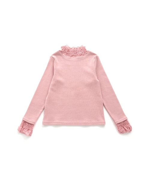 SISTER JENNI（SISTER JENNI）の「レースレイヤード風テレコトップス（Tシャツ/カットソー・キッズ・ブラック/ピンク/オフホワイト・160cm/140cm/150cm/130cm）」の11枚目の写真