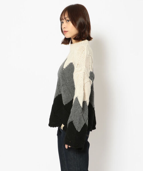 ottod'Ame（オットダム）の「ottod'Ame/オットダム/グラデーションニット（ニット/セーター・レディース・グレー・SMALL）」の3枚目の写真