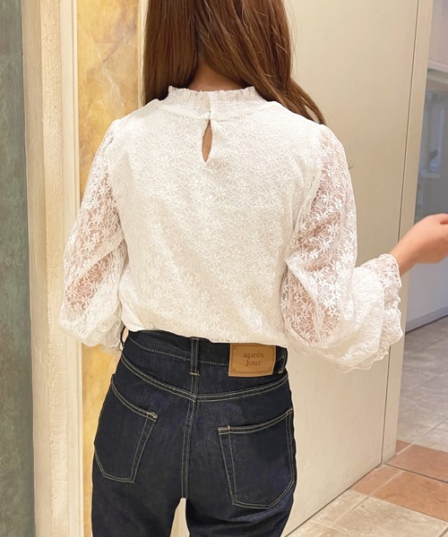apres jour(アプレジュール)の「ハイネックレーストップス【ZOZOTOWN限定アイテム】(シャツ/ブラウス・レディース・アイボリー/ブラック/オフホワイト・フリー/X-LARGE)」の10枚目の写真