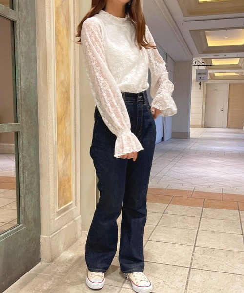 apres jour(アプレジュール)の「ハイネックレーストップス【ZOZOTOWN限定アイテム】(シャツ/ブラウス・レディース・アイボリー/ブラック/オフホワイト・フリー/X-LARGE)」の12枚目の写真