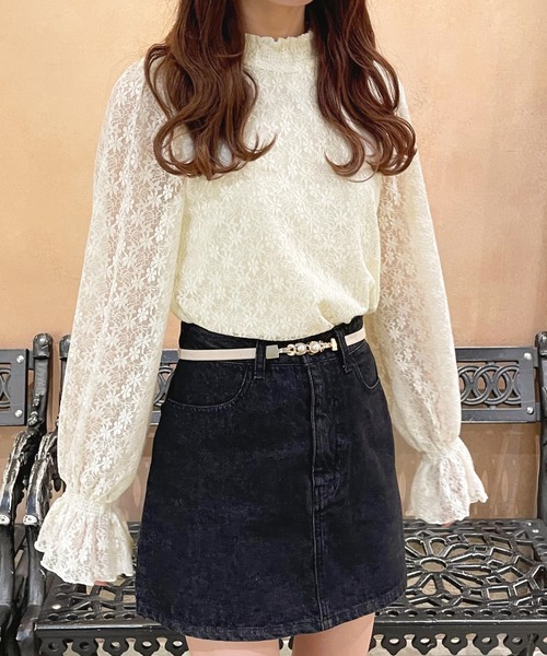 apres jour(アプレジュール)の「ハイネックレーストップス【ZOZOTOWN限定アイテム】(シャツ/ブラウス・レディース・アイボリー/ブラック/オフホワイト・フリー/X-LARGE)」の15枚目の写真