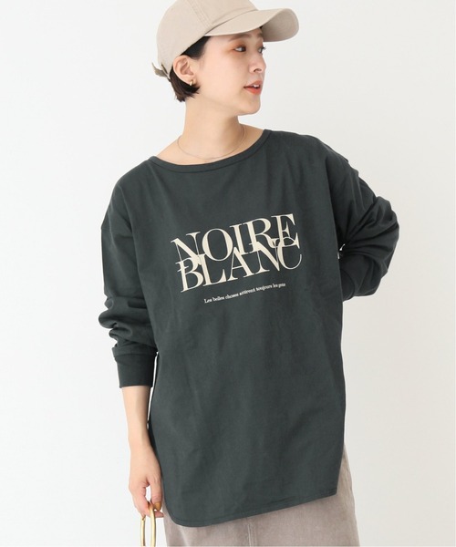 Spick & Span(スピックアンドスパン)の「NOIRE BLANC ロゴロングT◆(Tシャツ/カットソー・レディース・チャコールグレー/グレー/アイボリー・FREE)」の16枚目の写真