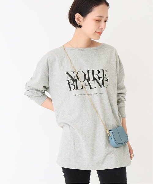 Spick & Span(スピックアンドスパン)の「NOIRE BLANC ロゴロングT◆(Tシャツ/カットソー・レディース・チャコールグレー/グレー/アイボリー・FREE)」の22枚目の写真