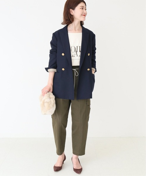 Spick & Span(スピックアンドスパン)の「NOIRE BLANC ロゴロングT◆(Tシャツ/カットソー・レディース・チャコールグレー/グレー/アイボリー・FREE)」の13枚目の写真