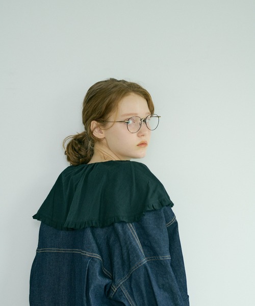 PUAL CE CIN（ピュアルセシン）の「オーガニックデニムジャケット（デニムジャケット・レディース・インディゴブルー/ナチュラル/ブラック/グレー・FREE）」の20枚目の写真