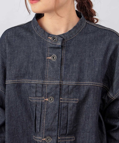 PUAL CE CIN（ピュアルセシン）の「オーガニックデニムジャケット（デニムジャケット・レディース・インディゴブルー/ナチュラル/ブラック/グレー・FREE）」の19枚目の写真