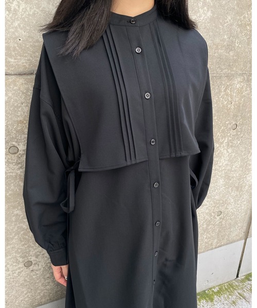 MLI'A（エムリア）の「レイヤーロングシャツ／ワンピース（ワンピース・レディース・グリーン/ブラック/ライトベージュ・M）」の17枚目の写真